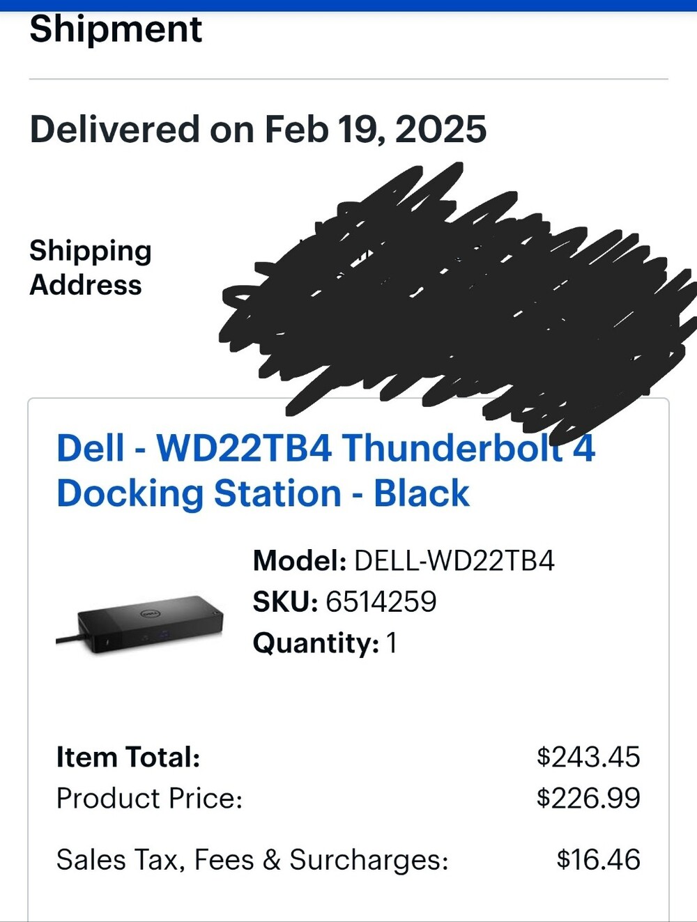 Dell WD22TB4 Thunderbolt 4 Docking Station